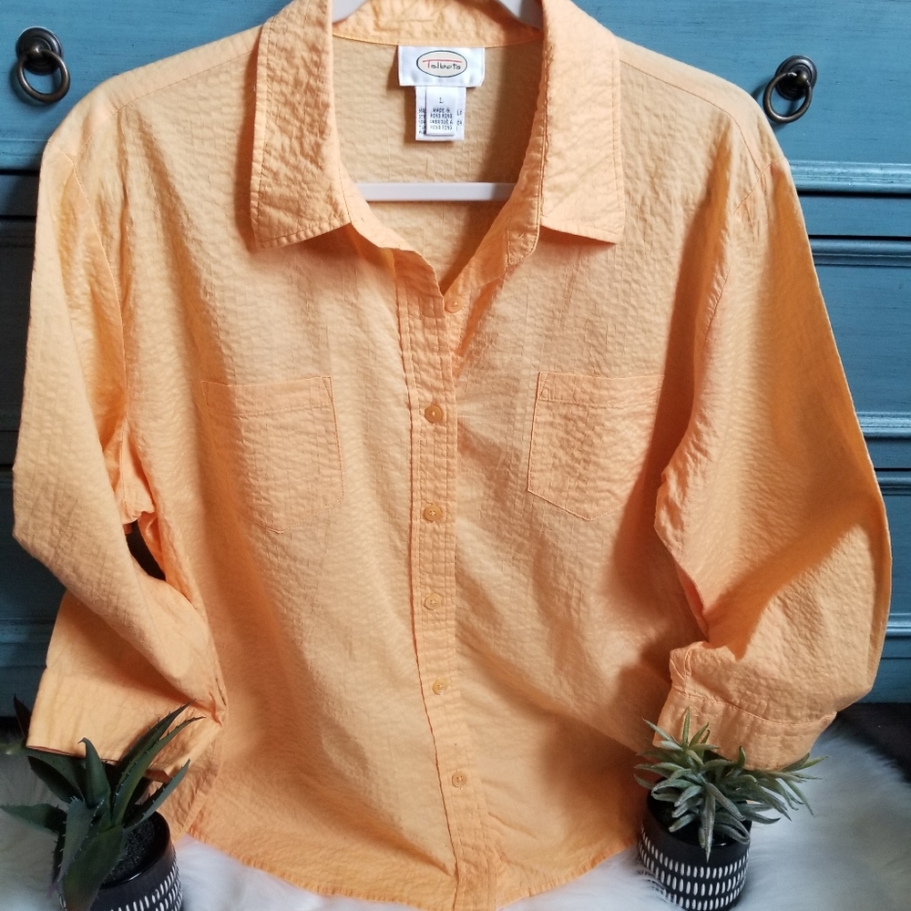 TALBOTS LIGHT ORANGE SHIRT